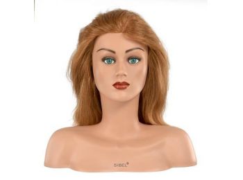 Sibel Laura vállas verseny babafej humán hajjal, 40-45 cm