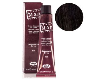 Lisap Man ammóniamentes hajfesték férfiaknak 60 ml, 3 sötétbarna