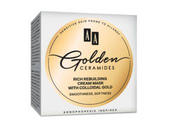 AA Golden Ceramides tápláló, újjáépítő krémpakolás kolloid arannyal, 2 ml