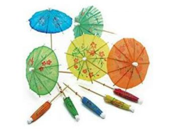 Díszítő esernyő - koktél ernyő 10db/cs