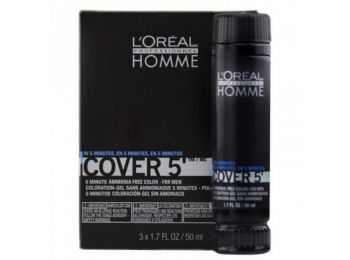 Loreal Professionnel Homme -COVER 5- színező zselé - 5 - VILÁGOSBARNA 3x50 ml