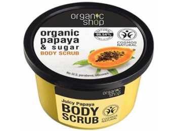 Organic Shop bőrradír bio papayával és cukorral, 250 ml