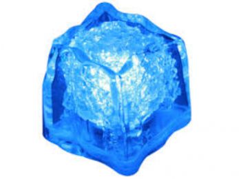 Világító jégkocka 28x28mm kék