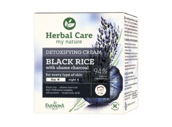 Farmona Herbal Care fekete rizs méregtelenítő hatású arckrém Japán ubame faszénnel, 50 ml