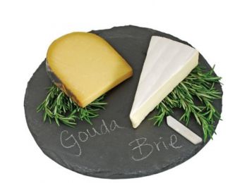 Kerek rusztikus sajt tálaló pala deszka