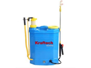 KrafTech 2in1 Akkumulátoros & Kézi Hátra akasztható Permetező 16 Literes