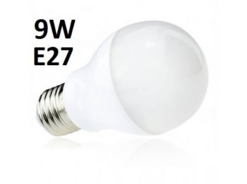 LED izzó 9W - hagyományos - E27 - HF - sima