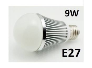 LED izzó 9W - hagyományos - E27 - MF - fém
