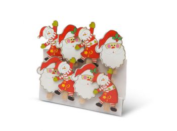 Karácsonyi csipesz szett - hóember, mikulás