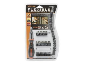 Racsnis csavarhúzókészlet flexibilis bitszárral