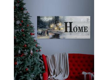 LED-es fali hangulatkép - Home - téli táj