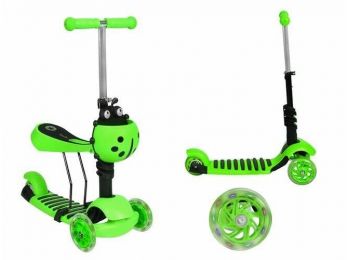 Három kerekű gyermek roller- zöld
