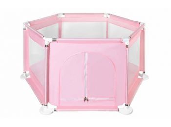 Hordozható baba járóka, utazó ágy- rózsaszín