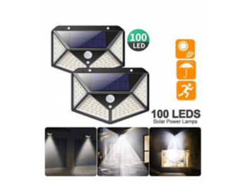 Mozgásérzékelős napelemes LED lámpa - 100 LED