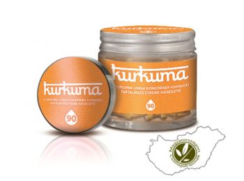 Kurkuma kapszula 90 db - Kurkuma gyökerének kivonatát tar