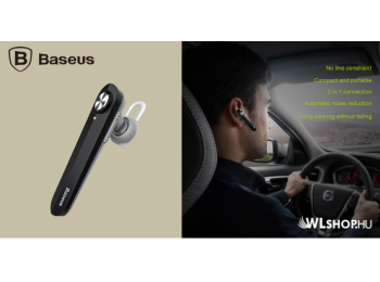 Baseus A01 Bluetooth headset - ezüst, fekete