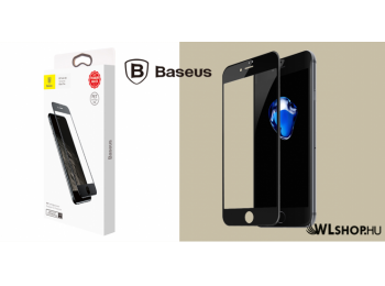 Baseus Full Cover iP 7/8 Plus kijelzővédő üvegfólia  - Fekete