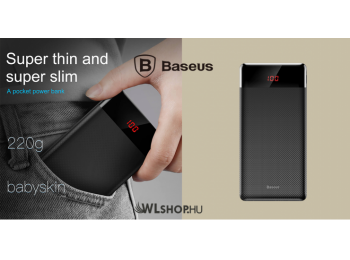 Baseus Mini Cu 10000mAh külsö akkumulátor kijelzővel - F