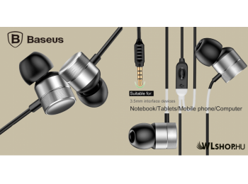 Baseus vezetékes fülhallgató/headset Encok H04 - Ezüst
