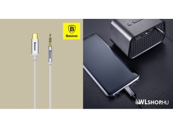 Baseus audio kábel USB-C / 3,5mm jack 1,2m Yiven M01 – Arany/Fehér