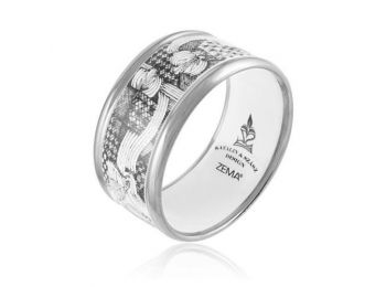 Szász Endre Kövirózsa, platinával festett porcelán kark