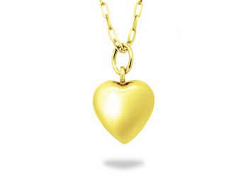 Arannyal festett szív medál
