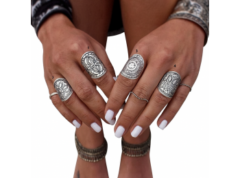 Bohém gyűrű szett