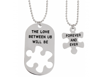 The Love Between Us Will Be Forever And Ever dupla nyaklánc