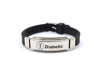 Diabétesz fekete karkötő