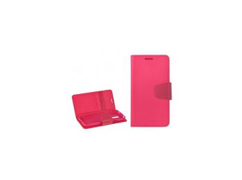 Telone Mercury Sonata Diary oldalra nyíló bőrbevonatos fliptok kártyatartókkal LG H815 G4-hez pink*