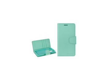Telone Mercury Sonata Diary oldalra nyíló bőrbevonatos fliptok kártyatartókkal LG H815 G4-hez zöld*