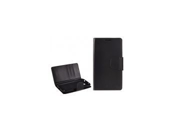 Telone Mercury Sonata Diary oldalra nyíló bőrbevonatos fliptok kártyatartókkal Sony E6553 Xperia Z3 Plus, Xperia Z4-hez fekete*