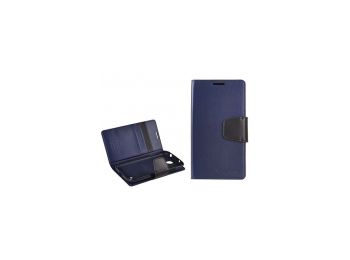 Telone Mercury Sonata Diary oldalra nyíló bőrbevonatos fliptok kártyatartókkal Sony E6553 Xperia Z3 Plus, Xperia Z4-hez sötétkék*