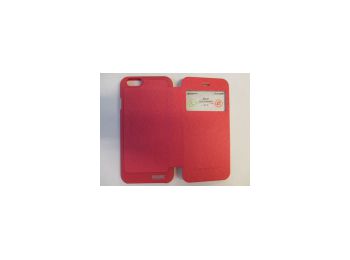 Telone Mercury WOW oldalra nyíló fényes szövetbevonatos hívásmutatós fliptok gumis védőkerettel Apple iPhone 6 4.7, 6S 4.7-hez pink*
