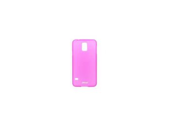 Jekod Ultrathin 0,3mm vékony műanyag hátlaptok lcd kijelzővédő fóliával Samsung G900 Galaxy S5, G901 Galaxy S5 Plus, G903 Galaxy S5 Neo-hoz pink*