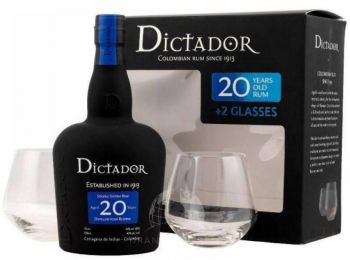 Dictador 20 years 0,7L 40% pdd.+ 2 pohár