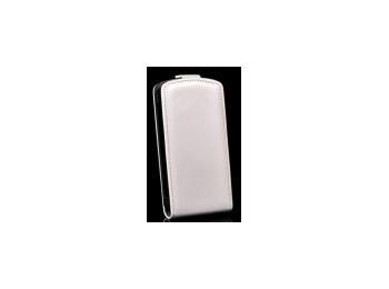 Telone Slim lefelé nyíló bőrbevonatos fliptok Samsung N7100, N7105, Galaxy Note 2-höz fehér*