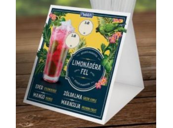 Asztali Limonádé lap! Epres, Mangós, Zöldalmás, Maracuj