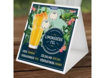 Asztali Limonádé lap! Epres,Zöldalmás, Sárgadinnyés,V�