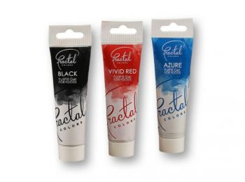 Fekete, piros és égszínkék 3 részes ételfesték gél k