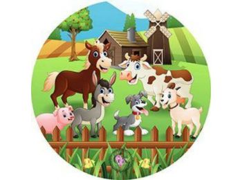 Állatok a tanyán tortaostya