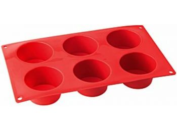 Piros Dr. Oetker 6 adagos szilikon muffin sütőforma