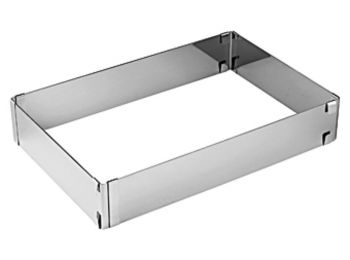 Rozsdamentes Zenker szögletes állítható tortaforma