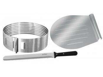 Rozsdamentes Zenker tortaszeletelő karika, tortaáthelyező