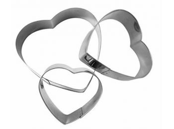 3 db nagy méretű Zenker szív alakú mézeskalács kiszúr