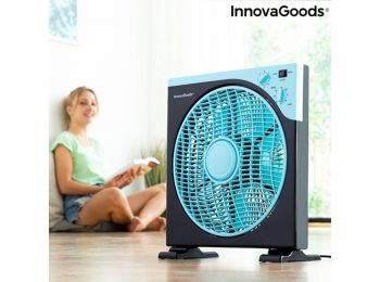 Padló Ventilátor Box InnovaGoods Ø 30 cm 50W Fekete Kék