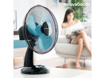 InnovaGoods Asztali Ventilátor Ø 30 cm 35W Fekete Kék