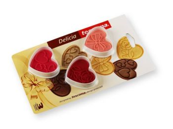 3 részes szív alakú mintás fondant kiszúró Tescoma Del