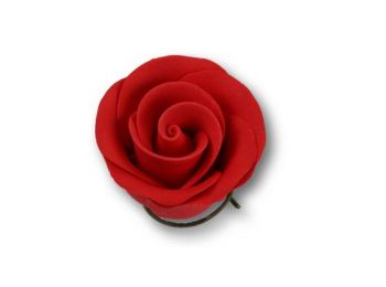 64 db közepes méretű vörös rózsa cukorvirág (nem ehet