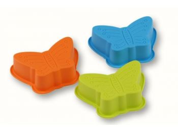 Pillangó alakú szilikon mini sütőforma 3 db